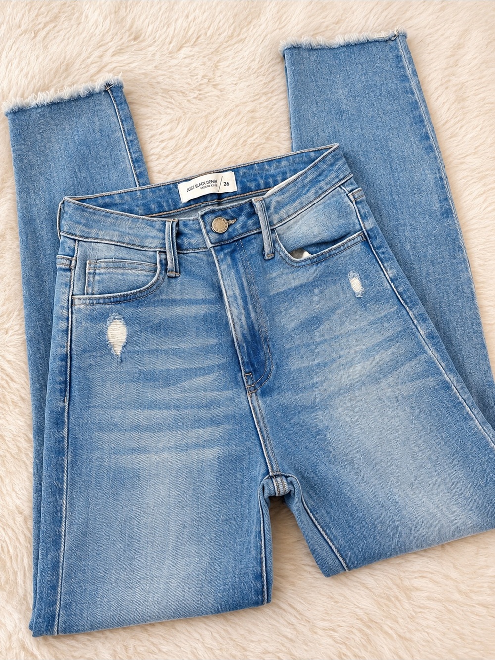 Just Black Light Blue Skinny Jeans
